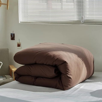 Houseri Brown Queen Comforter Set, 3 Pieces Mocha Bedding Chocolate Comforters Queen Size Teen Boys Men Coffee Color Chestnut Comfy Soft Vintage Deep Brown Fluffy Warm Farmhouse Bed Quilts Sets Queen