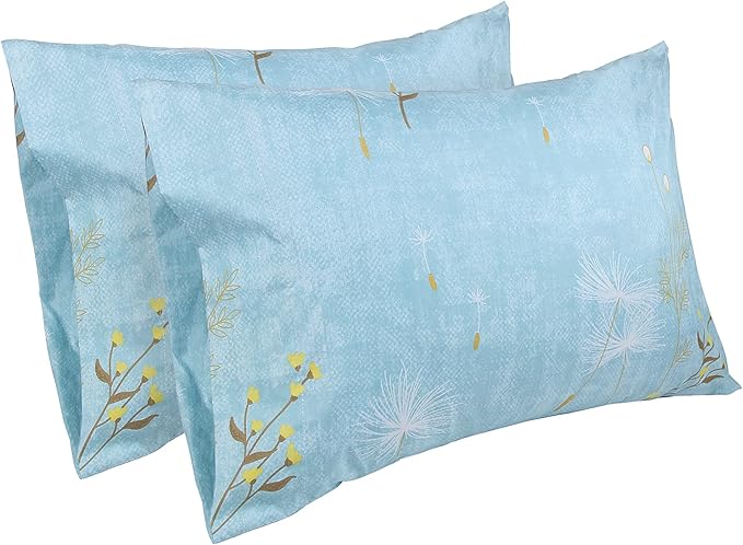 JSD Dandelion Floral Print Sheet Set King, 4 Piece Brushed Microfiber Sheets Extra Deep Pocket, Ultra Soft Bedding Sheets