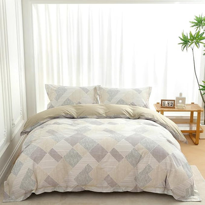 OAITE Duvet Cover Set Twin Size Floral Pattern Ultra Soft 100% Cotton Duvet Cover Sets 3-PC, Breathable Duvet Cover with Zipper Closure & Corner Ties(2 Pillow Shams,1 Duvet Cover)