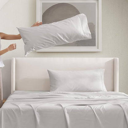 UGG Hedi King Sheet Set 4-Piece Luxury Cooling Sheets Deep Pockets Premium Bedding with 2 Pillow Shams Hypoallergenic Machine Washable Soft Lightweight Bed Set for Bedroom, King, Stone Grey