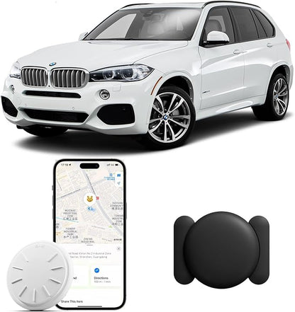 GPS Tracker for Vehicles, 1 PCS Real-Time Undetectable GPS Tracker, No Subscription or SIM Required, Hidden Magnetic Vehicle Locator, Waterproof, Accurate Tracking, iOS Only, Ultra-Slim (Black)
