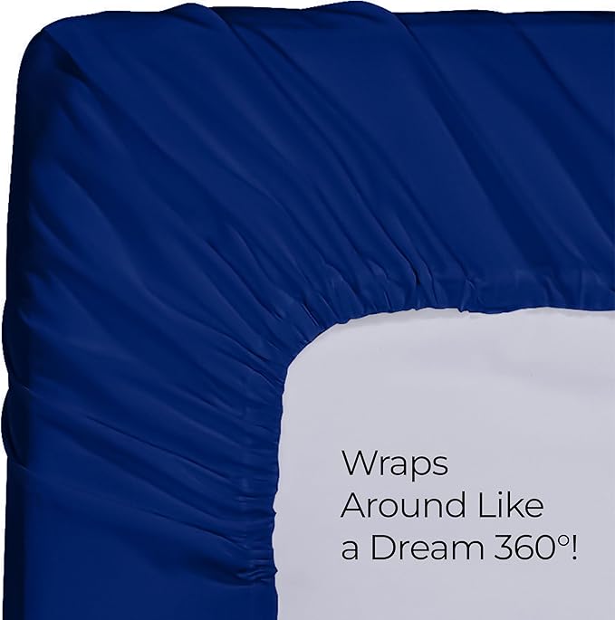 Utopia Bedding Queen Fitted Sheet - Bottom Sheet - Deep Pocket - Soft Microfiber - Shrinkage and Fade Resistant-Easy Care -1 Fitted Sheet Only (Royal Blue)