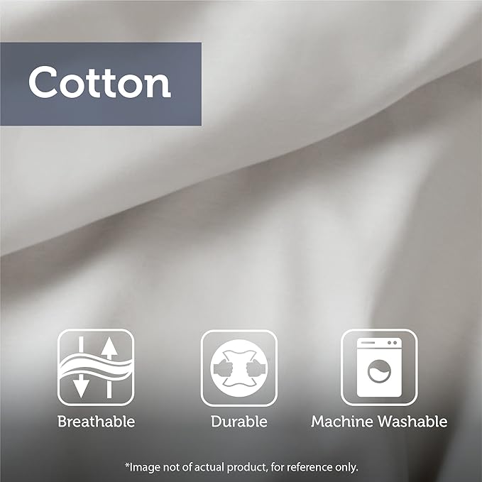 Madison Park Queen Mattress Protector Pad Waterproof Bed Cover, Breathable 300TC Sateen Cotton, Diamond Quilted Topper, Quiet Nights, Fitted Pocket Fits Up to 18 Inch, Machine Washable, White
