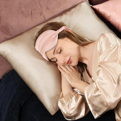 Adubor 100% Silk Pillowcase - Mulberry Silk Pillow Cases, 22 Momme 6A Grade Fibers, Silk Pillow Case for Hair and Skin Health, with Hidden Zipper (Queen 20''x30'', Beige, 1PC)