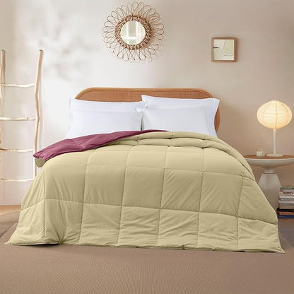Modern Threads Down Alternative Reversible Comforter Red/Beige Twin