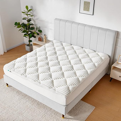 Novilla Fleece Mattress Topper California King, Warm Sherpa Mattress Pad, Cloud-Like Soft Bed Cover for Winter, Deep Pocket fits up to 21", Machine Washable