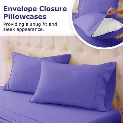 Twin XL Size Bed Sheet Set - 3 Piece Soft Microfiber Sheets with Deep Pockets, Cooling Technology, and Wrinkle-Free Pillowcase. Hotel-Quality, Durable Bedding, Very Peri