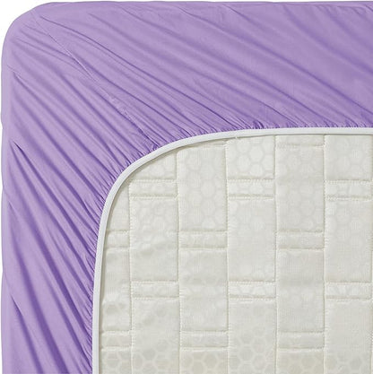 Clara Clark Bed Sheets, Premier 1800 Series 4 Piece Bed Sheet Set, Deep Pocket, Wrinkle, Fade, Stain Resistant, Luxury Soft Bedding Sheets & Pillowcases, California King, Lavender