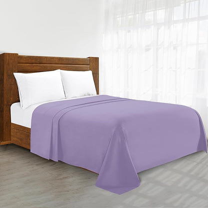 Luxury Flat Sheet on Amazon Elegant Comfort Wrinkle-Free 1500 Premier Hotel Quality 1-Piece Flat Sheet, Full Size, Lilac