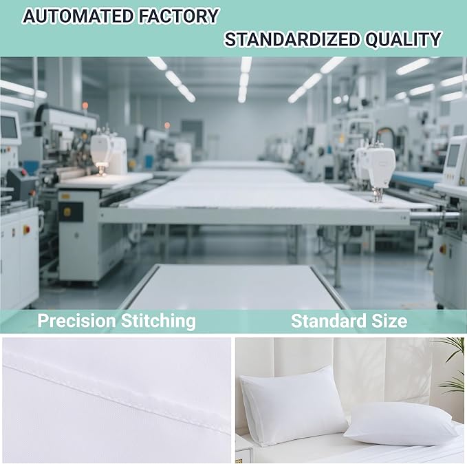 ZPECC White Pillow Cases Standard Size Set of 4, 20x26 Envelope Closure Pillowcases, Soft Plain Brushed Microfiber Covers Hypoallergenic Breathable