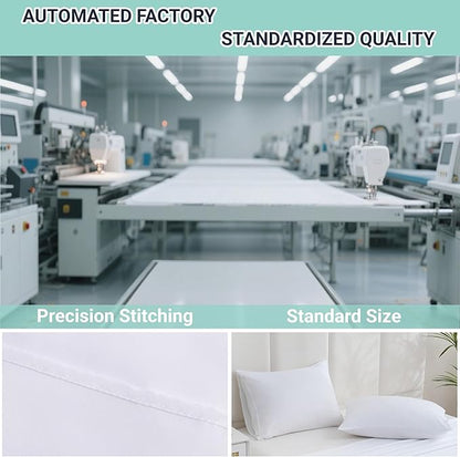 ZPECC White Pillow Cases Standard Size Set of 4, 20x26 Envelope Closure Pillowcases, Soft Plain Brushed Microfiber Covers Hypoallergenic Breathable