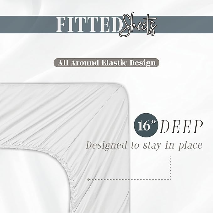 Elegant Comfort 7-Piece Bed-in-a-Bag Comforter & Sheet Set- Luxury 1500 Thread Count 7-Piece Twin Size Bed-in-a-Bag, Super Cozy Bed Sheets and Comforter Set, Wrinkle and Stain Resistant, Silver/Navy