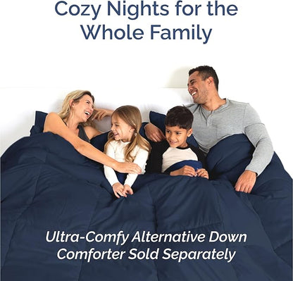 Bed Sheets Twin Size - Cooling Sheets for Twin - 100% Rayon Derived from Bamboo - Soft, Breathable & Hotel Luxury Bedding - 1 Flat & 1 Fitted and 2 Pillowcases w/ 16 Inch Deep Pockets - Navy Blue