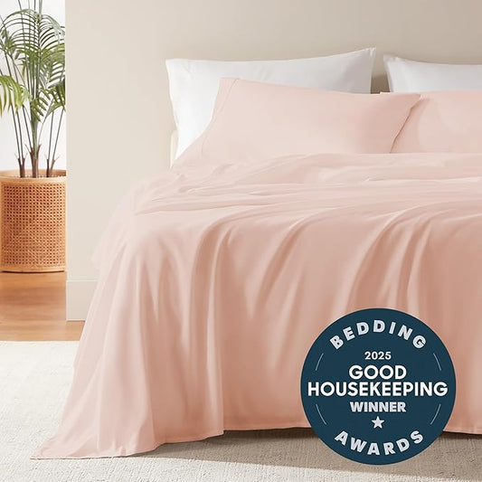 SLEEP ZONE Twin Sheet Sets Dorm Bedding - 3 Pieces Soft Extra Long Sheets, Hotel Luxury, Easy Care Microfiber for Women, Men (Rose Pink,Twin)