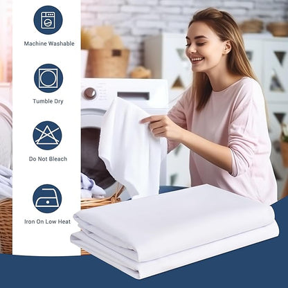 White Pillowcases Queen Size 24 Pack - Bulk Pillow Cases with Envelope Closure, Soft Brushed Microfiber Pillow Covers Hospital Hotel Airb&bs Essentials for Hosts, 20x30