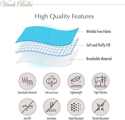 Virah Bella 3 Piece Full/Queen Lodge Quilt Bedding Set - Rustic Country Reversible Comforter Set with Decorative Pillow Shams - Suri