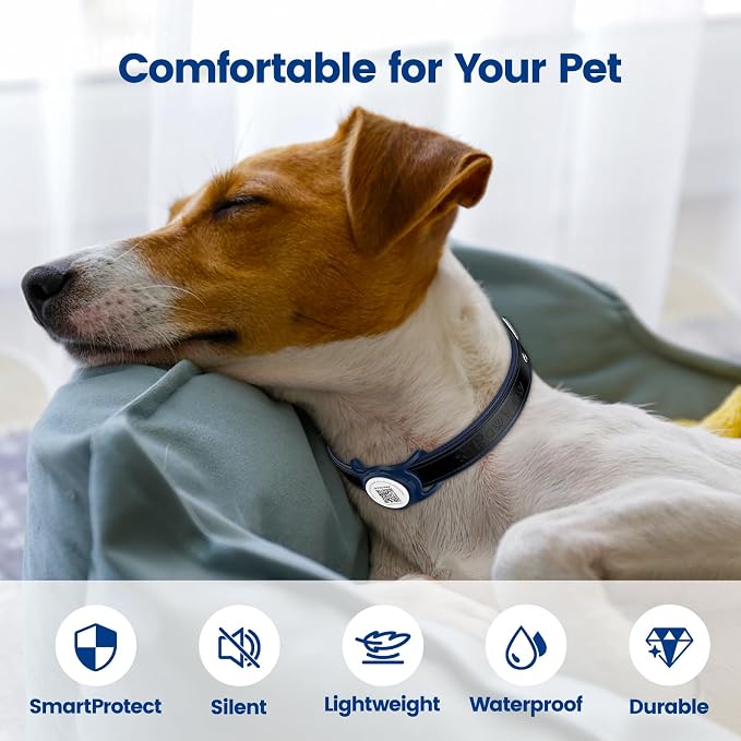 Smart Dog Tracker for Collar, for iOS & Android, Pet Location Tracker with Holder, No Monthly Fee, Real-Time Location Updates, IPX6 Waterproof, 365 Days Battery Life, GPS Dog Tracker, Blue