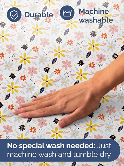 Floral Sheets - Flower Print Bed Sheet Set - 1 Flat, 1 Fitted & 2 Pillowcases w/ Deep Pockets - Comfy, Cozy, Wrinkle & Fade Free - Boho Botanical Bedding - Soft, Breathable & Cooling - Queen Size Set