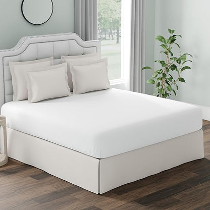 Levinsohn FRE111WHIT02 100% Vinyl Hypoallergenic, Fresh Ideas Waterproof Mattress Protector, Full White