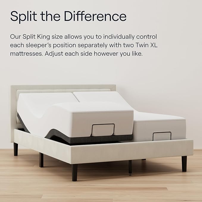 Nectar Ultra Twin XL Adjustable Base & 15” Mattress - Head & Foot Incline - Medium Firm Memory Foam - Cooling Upgrade - 3 Massage Settings - 365-Night Mattress Trial