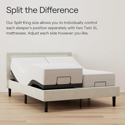 Nectar Ultra Twin XL Adjustable Base & 15” Mattress - Head & Foot Incline - Medium Firm Memory Foam - Cooling Upgrade - 3 Massage Settings - 365-Night Mattress Trial