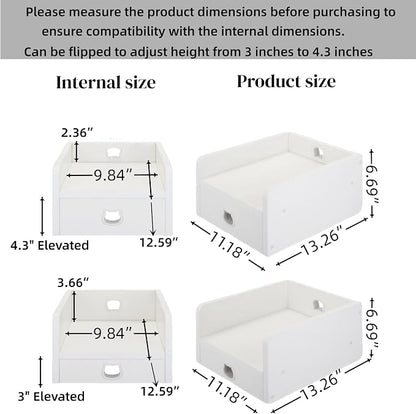 Raised Pet Feeder Stand for Cats & Dogs Neck Health, Holder for Pet Automatic Feeders, Pet Water Dispenser Stand, Adjustable Height Elevated Shelf for PETKIT, PETWANT and Most Pet Feeders