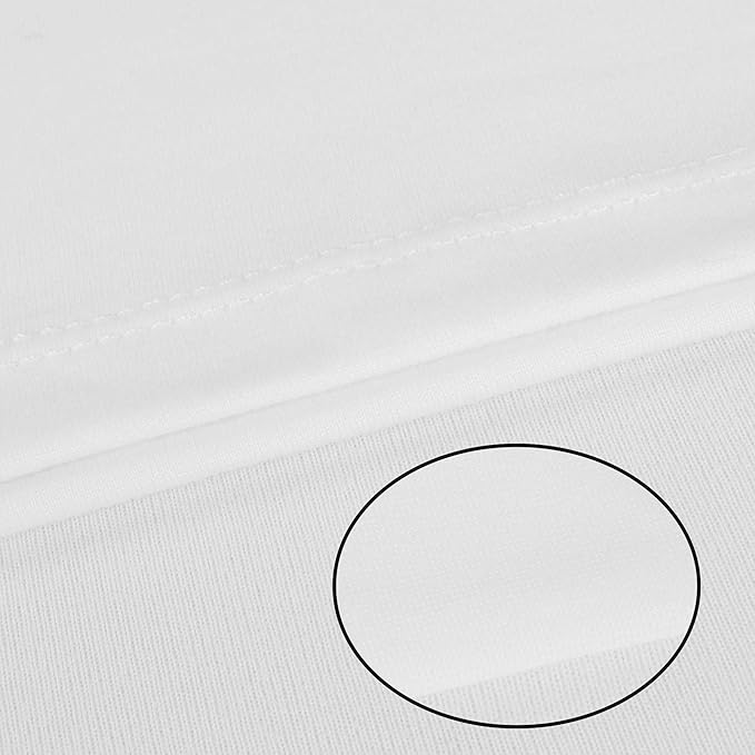 Stretch Pillowcases - Micro Jersey Knit & Ultra Soft, Standard Size - Set of 2 Pillow Cases, White