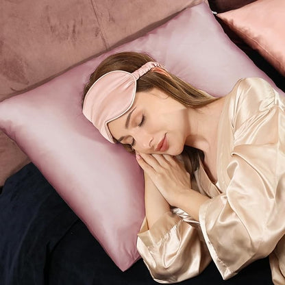 Adubor 100% Silk Pillowcase - Mulberry Silk Pillow Cases, 22 Momme 6A Grade Fibers, Silk Pillow Case for Hair and Skin Health, with Hidden Zipper (Standard 20''×26'', Medium Pink, 1PC)