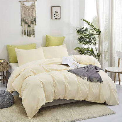 Cottonight Ivory Comforter Set Twin Beige White Bedding Comforter Set Off White Solid Blanket Quilts Solid Cream White Modern Soft Breathable Chic Ivory Bedding Set for Women Men Twin Bed