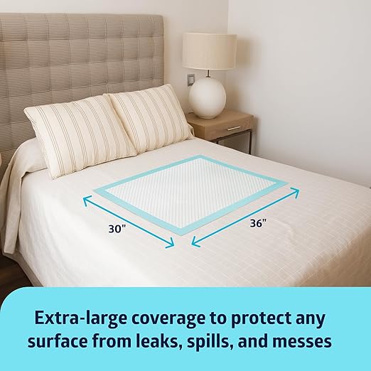 Medline Bed Pads Disposable Adult, Heavy Duty Chux Pads, 36x36, 5 Count, Incontinence Bed Pads for Adults, Chucks Underpads Extra Large, Disposable Bed Pads for Incontinence, Pee Pads