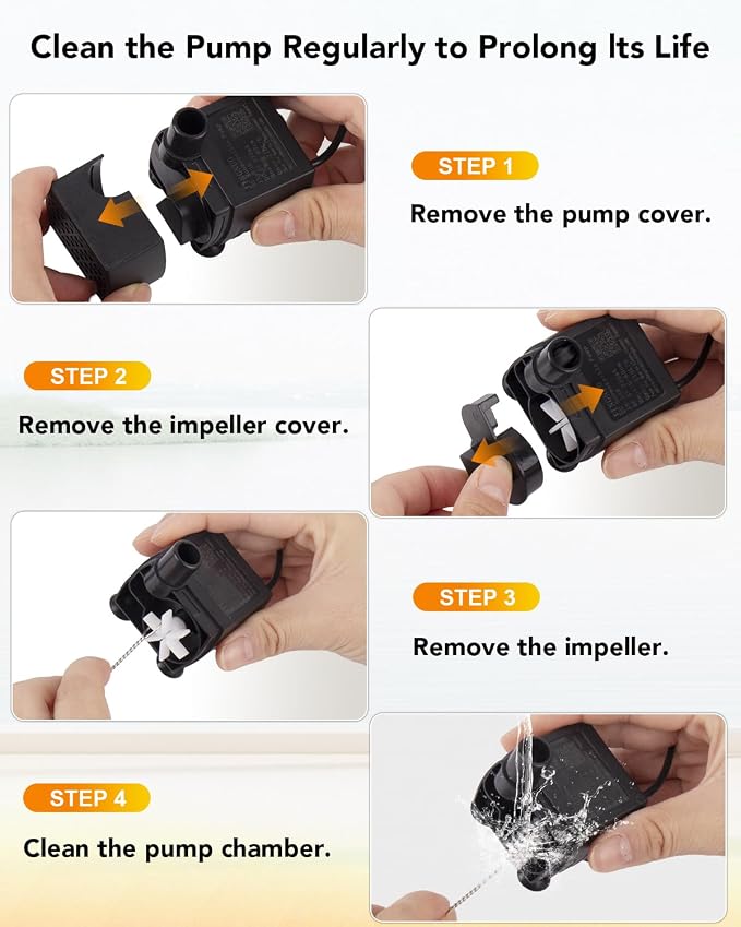 UPSKY Replacement Quite Water Pump for 8.5L Elevated Dog Water Fountain | Ultra-quiet, Smart LED Indicator, Anti-clog, Water Level Alert, Easy to Clean
