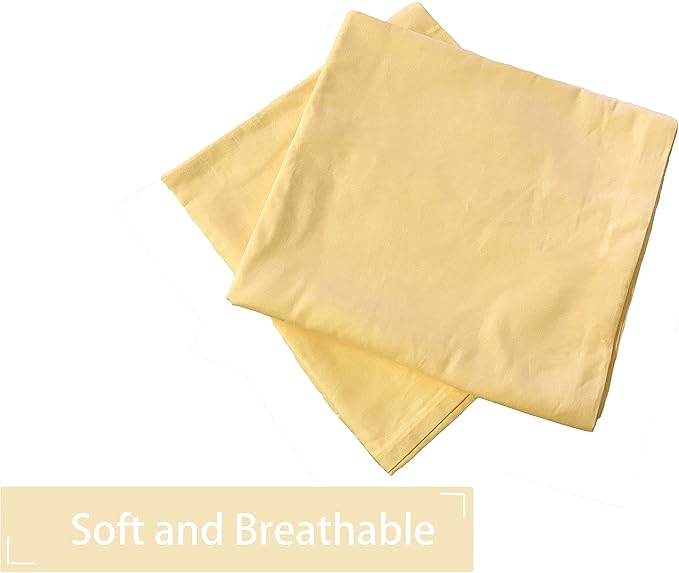 iMaylex Soft 100% Egyptian Cotton Zipper Closure Pillowcases, Cozy and Lightweight Pillow Case, Set of 2, Apricot, Standard, 20" x 26"