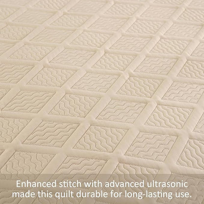 Yiran Camel Quilt Set Queen Size, 3 Piece Reversible Bedspreads Bedding Set, Fall Diamond Pattern Coverlet for All Season with 2 Pillow Shams (Full/Queen, 96x90 Inch)