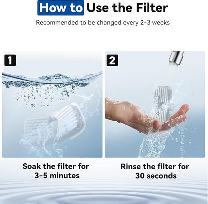 24 Packs for Petlibro Cat Water Fountain Filters Replacement Dockstream | Compatible with PETLIBRO® PLWF106 PLWF116 PLWF005 PLWF115 PLWF105 PLWF305 (12 Replacement Filters + 12 Pre-Filter Sponges)