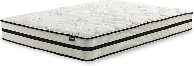 Signature Design by Ashley California King Size Chime 10 Inch Medium Firm Hybrid Mattresswith Cooling Gel Memory Foam for Pressure Relief, Fiberglass Free, Mattress In A Box