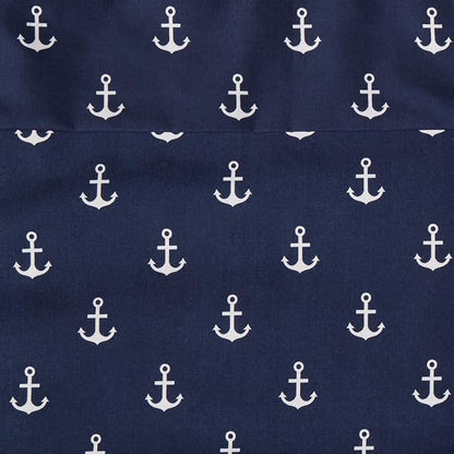 Amazon Basics Kid's Soft Easy-Wash Lightweight Microfiber 3-Piece Sheet Set, Toddler, Navy, White Anchors