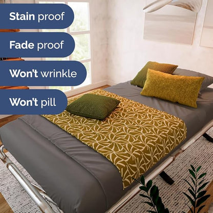 Cot Sheet Set 30” x 75” – 4 Piece Cot Size Narrow Twin Mattress Sheets – Ideal for Camper Bunk, RVs, Bunks, Day Care & Camping - Fits 6” to 10” Mattress, Ultra-Soft, Breathable & Cooling - Dark Grey