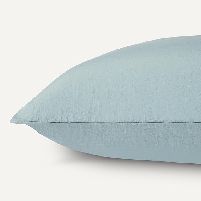 Amazon Basics Brushed Microfiber Sheet Set, Extra Soft with Natural Texture, 4-Piece, Full, Blue, Deep Pocket