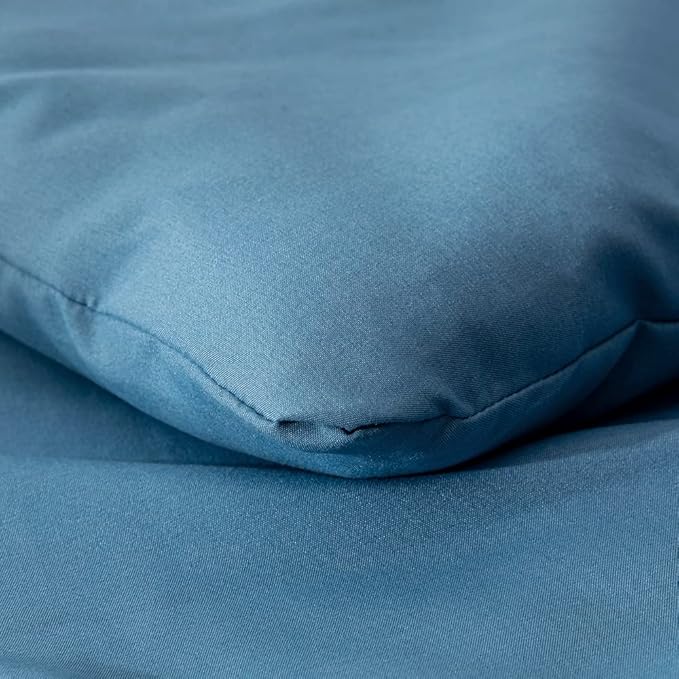 KAREVER Blue Comforter Set Full Bedding Set Women Soft Bed Comforter Set Breathable Blanket Teens Lake Blue Lightweight Quilts Set Full Size