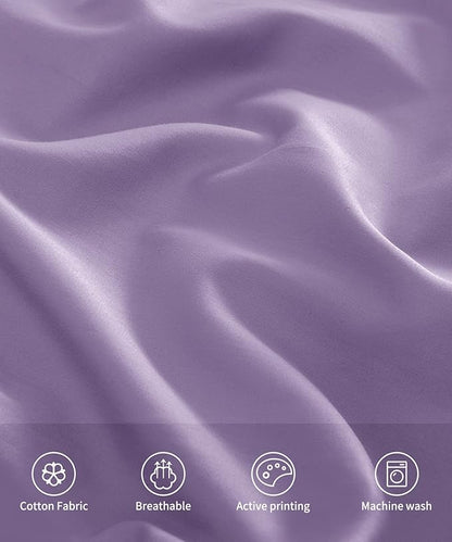 Warmstar Cotton Pillow Cases Queen Size Set of 2, 600 Thread Count Pillowcases 20x30 Inches, Soft Long Staple Cotton Pillowcases Breathable with Envelope Closure,Plum