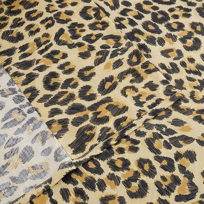 DAUAOTO Twin XL Cotton Sheets Set Printed Bedding Sets, Up to 14" Deep Mattress, Modern Pattern Bedlinen for Twin Extra Long Bed, Leopard Yellow