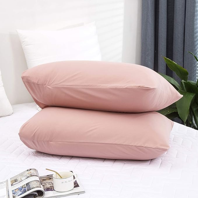 CLOTHKNOW Pink Twin/Twin XL Comforter Set Dusty Rose Bedding Comforter Sets Girls Kids Comforter Mauve Comforter with 2 x Pillowcases