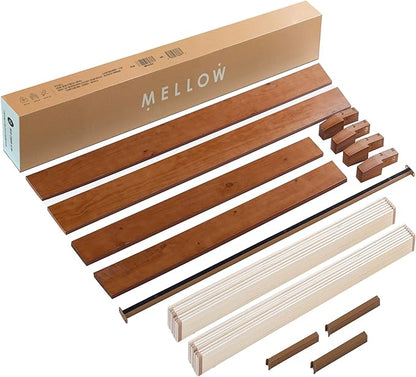 Mellow Naturalista Grand - 12 Inch Solid Wood Platform Bed with Wooden Slats - No Box Spring Needed - Full (Cherry)