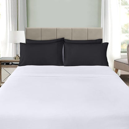 Utopia Bedding King Pillow Cases - 12 Pack - Envelope Closure - Soft Brushed Microfiber Fabric - Shrinkage and Fade Resistant Pillow Covers King Size 20 X 40 Inches (King, Black)