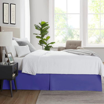 Nestl Royal Blue Bed Skirt King Size - King Bed Skirt 14 Inch Drop - Brushed Microfiber Bed Skirts - Hotel Quality Pleated Bed Skirt - Shrinkage & Fade Resistant