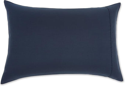 Amazon Basics Standard Pillowcases Set of 2 - Lightweight, Super Soft Easy Care Microfiber, Navy Blue, 30" L x 20" W, Pillows Not Included