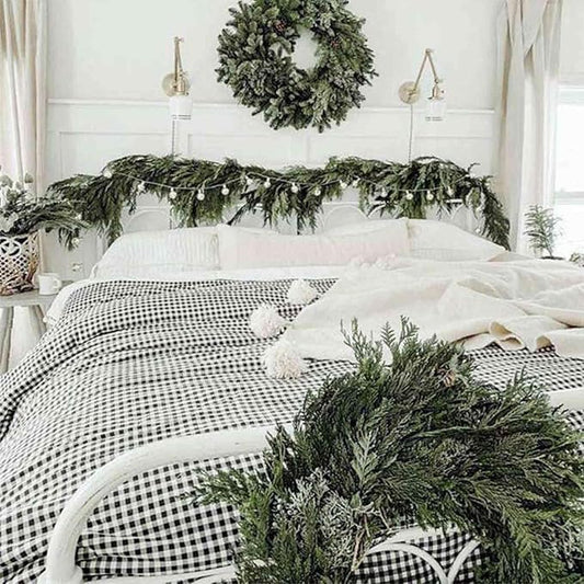 ETDIFFE Black Gingham Comforter Set Queen Size, 3 Piece Boho Grid Bedding Set - Soft and Lightweight Buffalo Checkered Plaid Microfiber Down Alternative Bed Comforter (90x90)