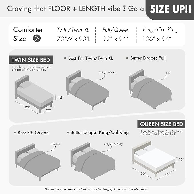 Woolrich King Comforter Set Cotton Stone Washed, Oversized Comforters King Size Bed, All Season Down Alternative Overfilled King Size Comforter, McKenzie, King/Cal King Grey 3 Piece