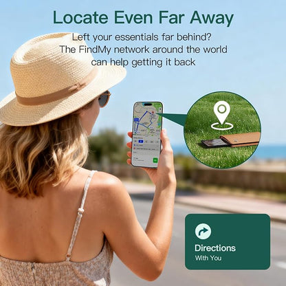 2026 Apple MFi Certified Wallet Tracker Smart Card for Find My iPhone Ultra Thin Air Tracker Tag for Travel, 5 Years+ Staying Power, IP69 Waterproof, Key Finder & Item Locator for Keys, Bags, Passport