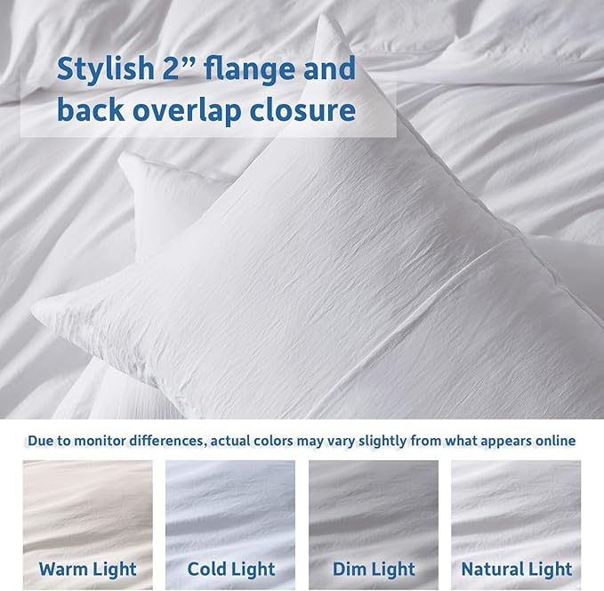 Nestl White California King Duvet Cover Sets - Soft Prewashed Cal King Duvet Cover, 3 Piece, with Zipper Closure, 1 Duvet Cover 104x98 inches and 2 Pillow Shams - No Comforter